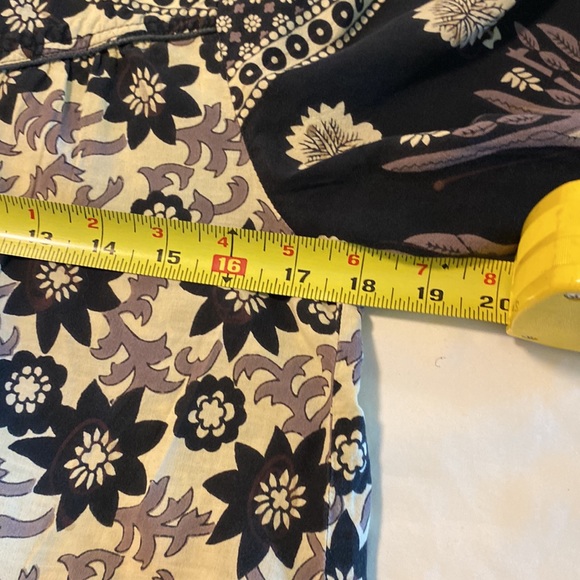 Hand Crafted Short Sleeve Floral Patchwork Pattern Sundress brown - Picture 10 of 10